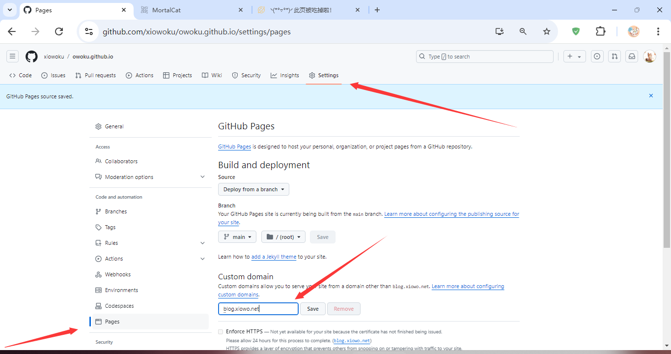 github pages